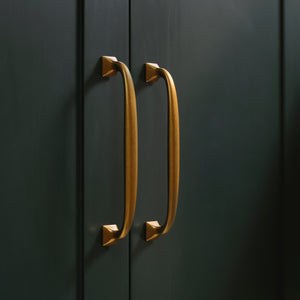 Neptune Handles & Hardware Flattened Brass Warwick Large Handle, Set of 2