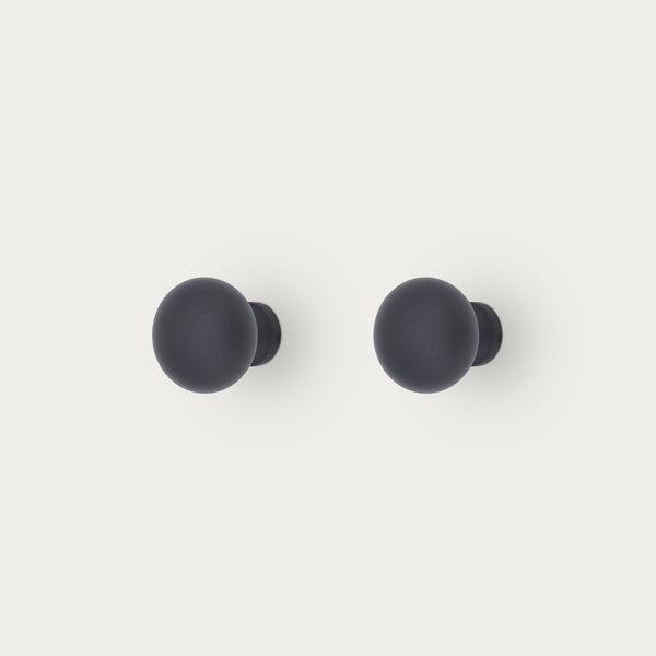 Neptune Handles & Hardware Matt Black Bronze Oscott Button Knob, Set of 2
