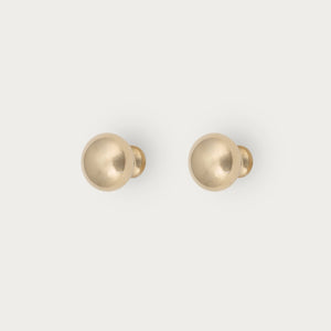 Neptune Handles & Hardware Polished Brass Oscott Button Knob, Set of 2