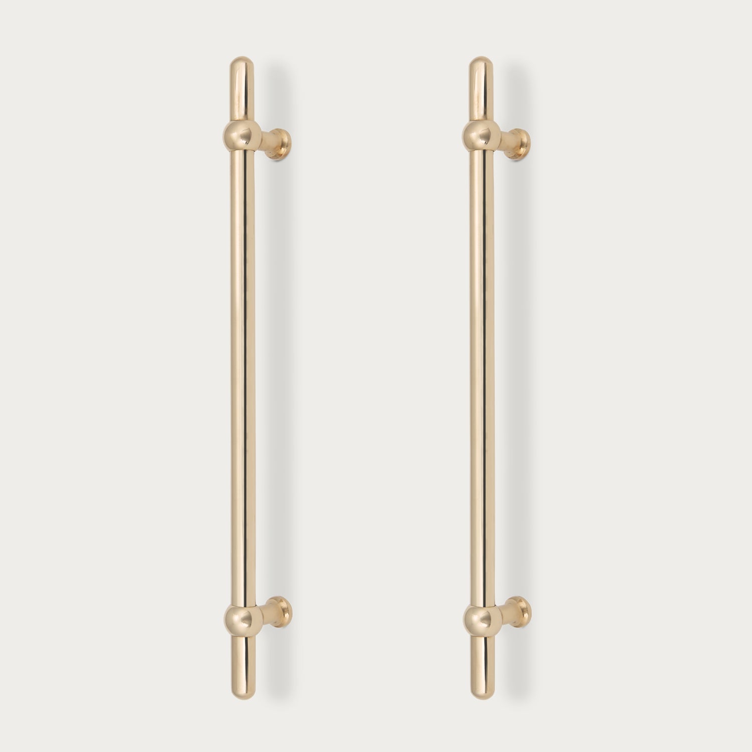 Neptune Handles & Hardware Polished Brass Oscott Large Bar Handle, Set of 2