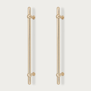 Neptune Handles & Hardware Polished Brass Oscott Large Bar Handle, Set of 2
