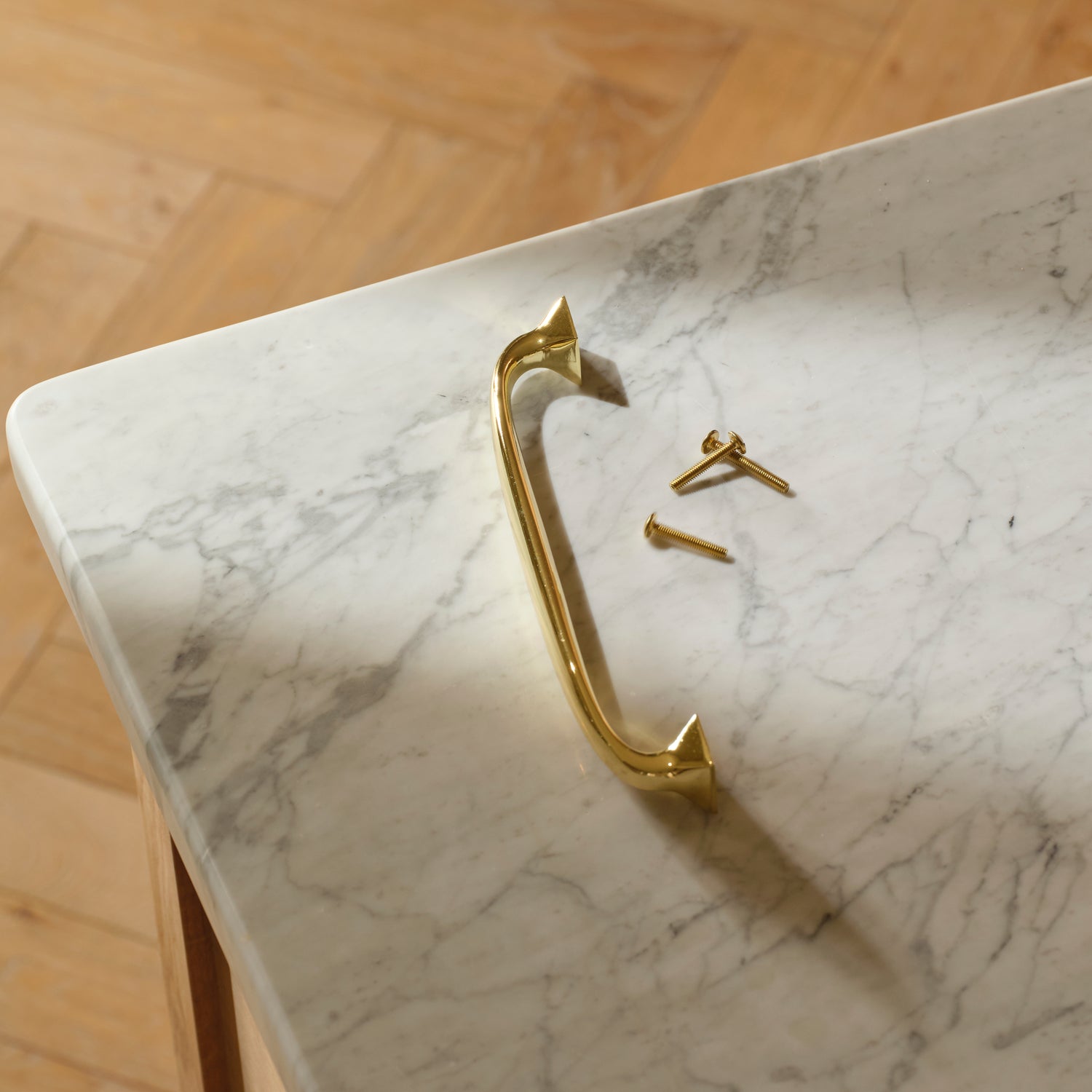 Neptune Handles & Hardware Polished Brass Warwick Large Handle, Set of 2