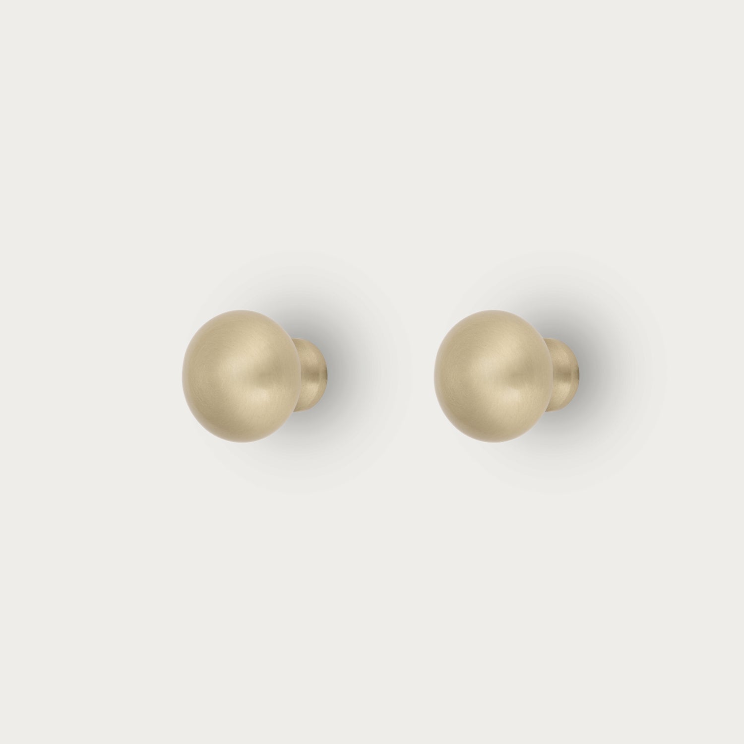 Neptune Handles & Hardware Satin Brass Oscott Button Knob, Set of 2