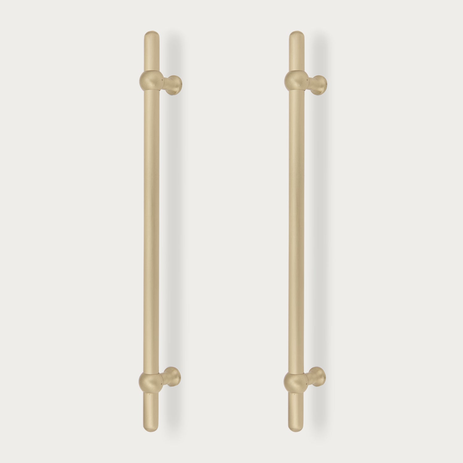 Neptune Handles & Hardware Satin Brass Oscott Large Bar Handle, Set of 2
