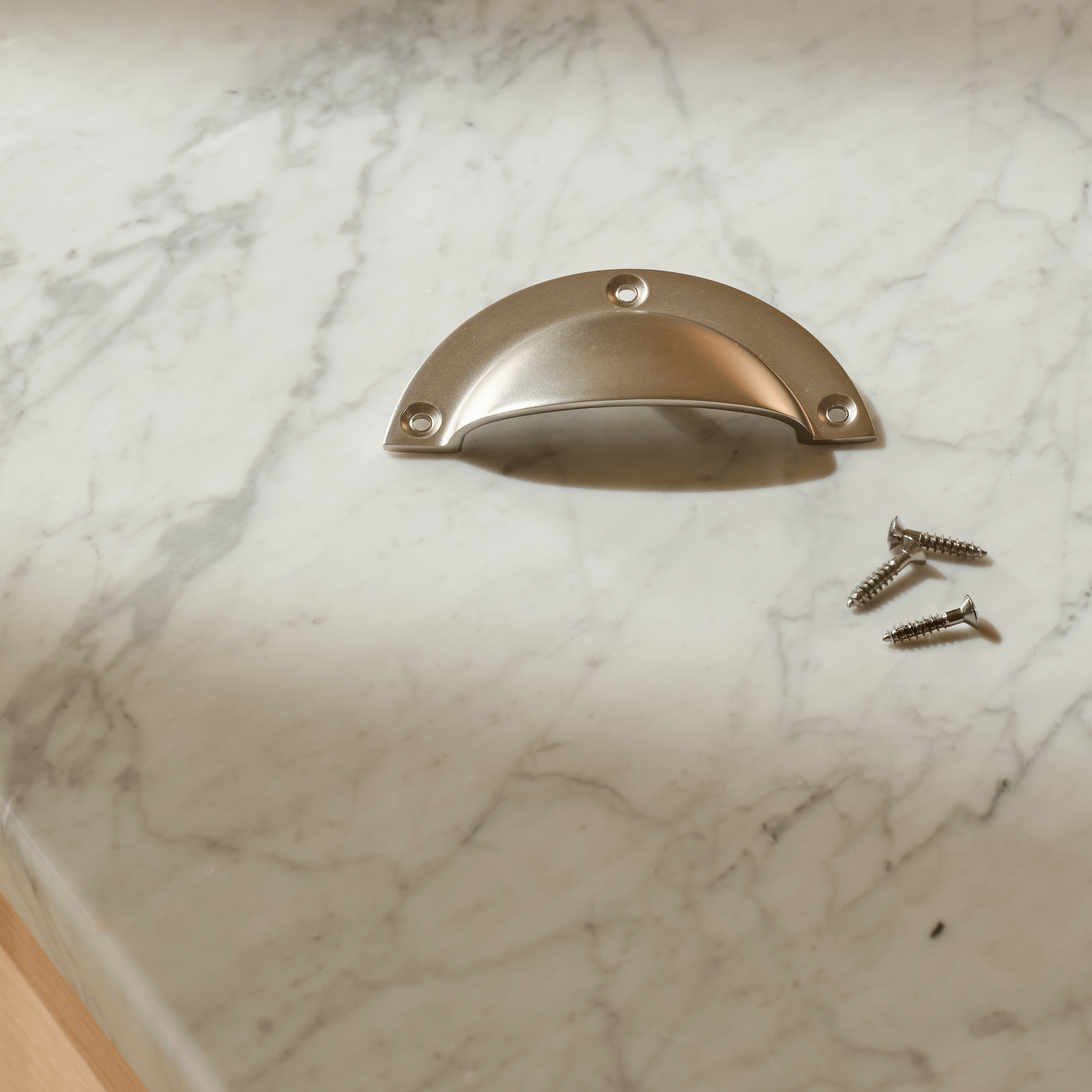 Neptune Handles & Hardware Satin Nickel Barlow Cup Handle, Set of 2