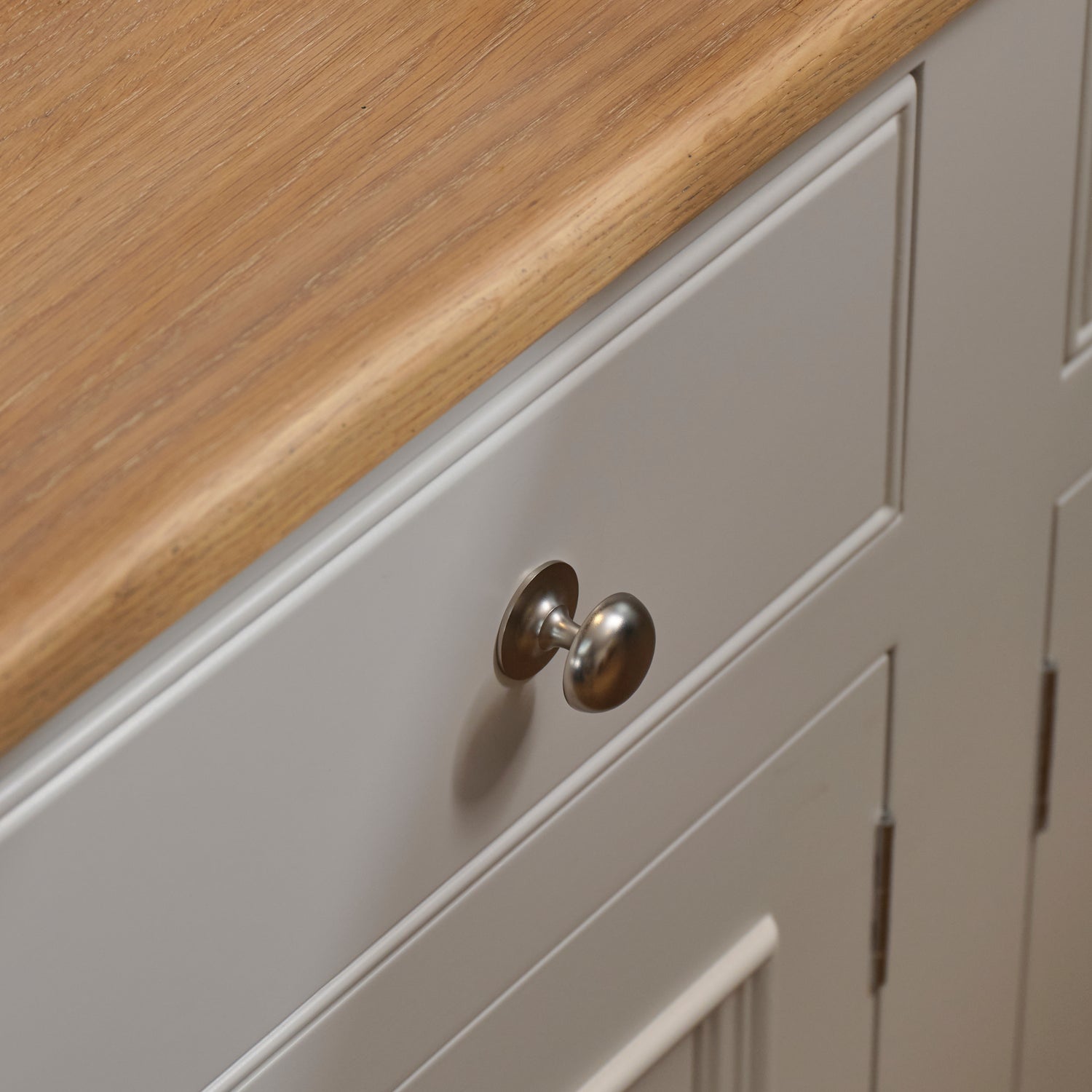 Neptune Handles & Hardware Satin Nickel Chichester Medium Mushroom Knob, Set of 2