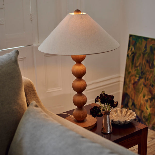 Dawes Bobbin Wooden Table Lamp Neptune