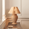 Neptune Lamps Medium / Athena 18" Scalloped Rattan Athena Table Lamp