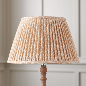 Gathered Lampshade Green Wicker Neptune