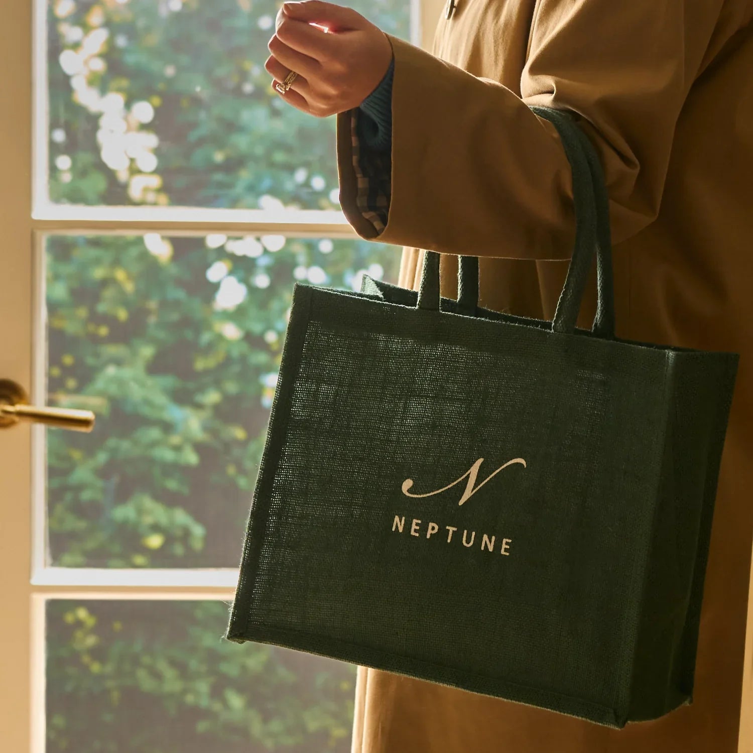 Neptune Extra_Other_Partner supplies default Neptune Medium Jute Bag, Constable Green