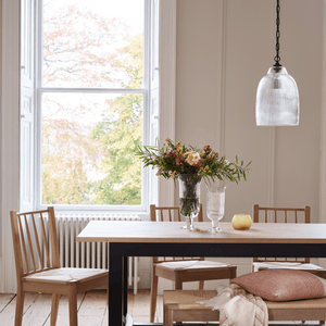 Neptune Pendant & Ceiling Lights Bronze Shaftesbury Ribbed Pendant, Small