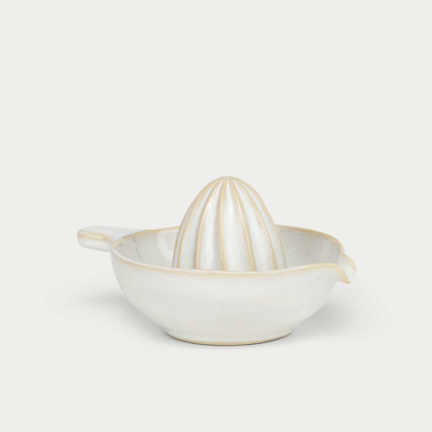 Neptune Serveware Bramley Stoneware Lemon Squeezer, White