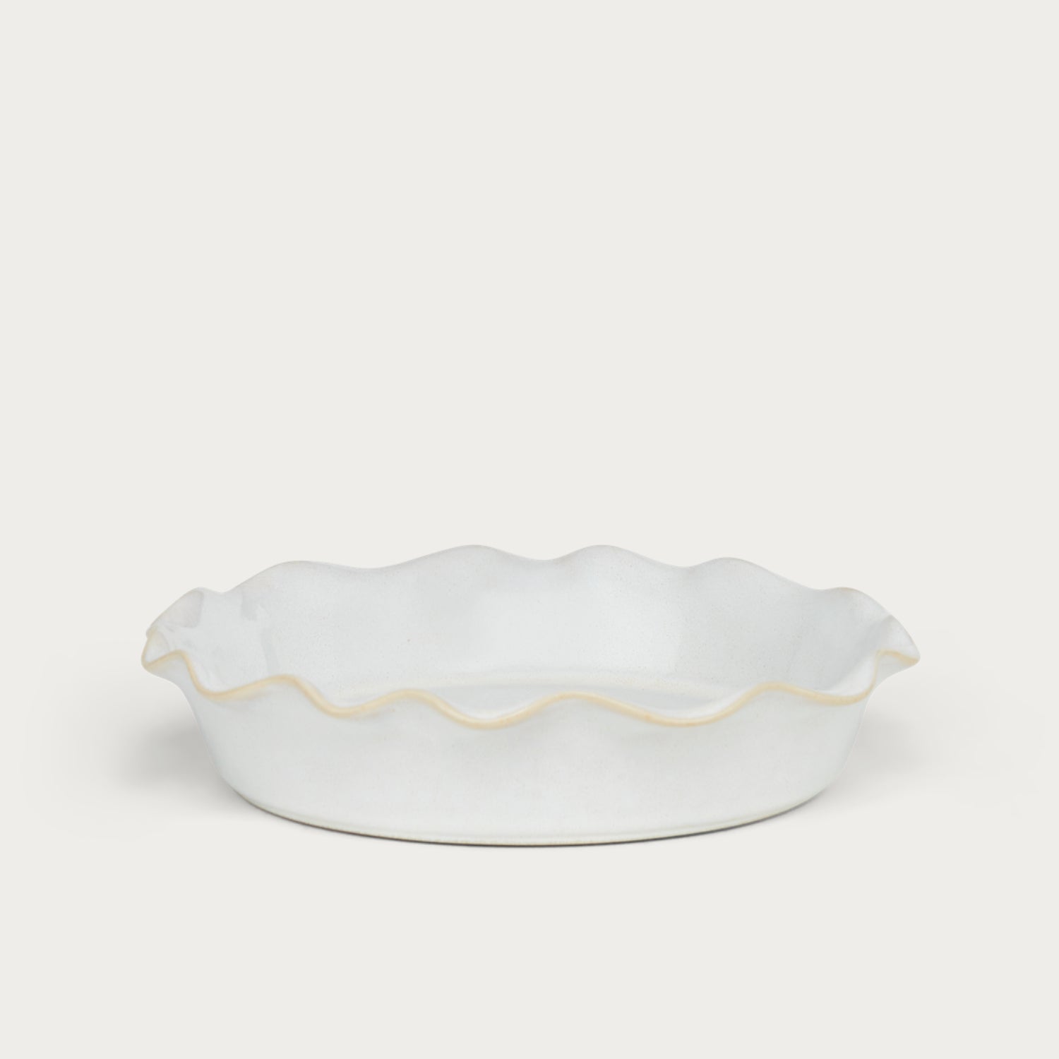 Neptune Serveware Bramley Stoneware Pie Dish, White