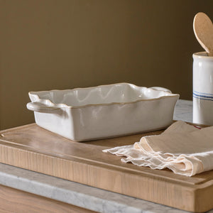 Neptune Serveware Large Bramley Stoneware Baking Dish, White