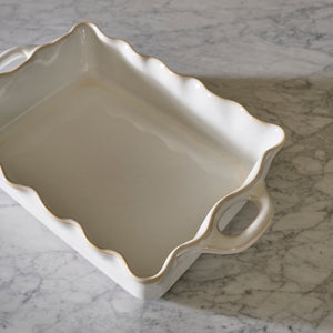 Neptune Serveware Medium Bramley Stoneware Baking Dish, White