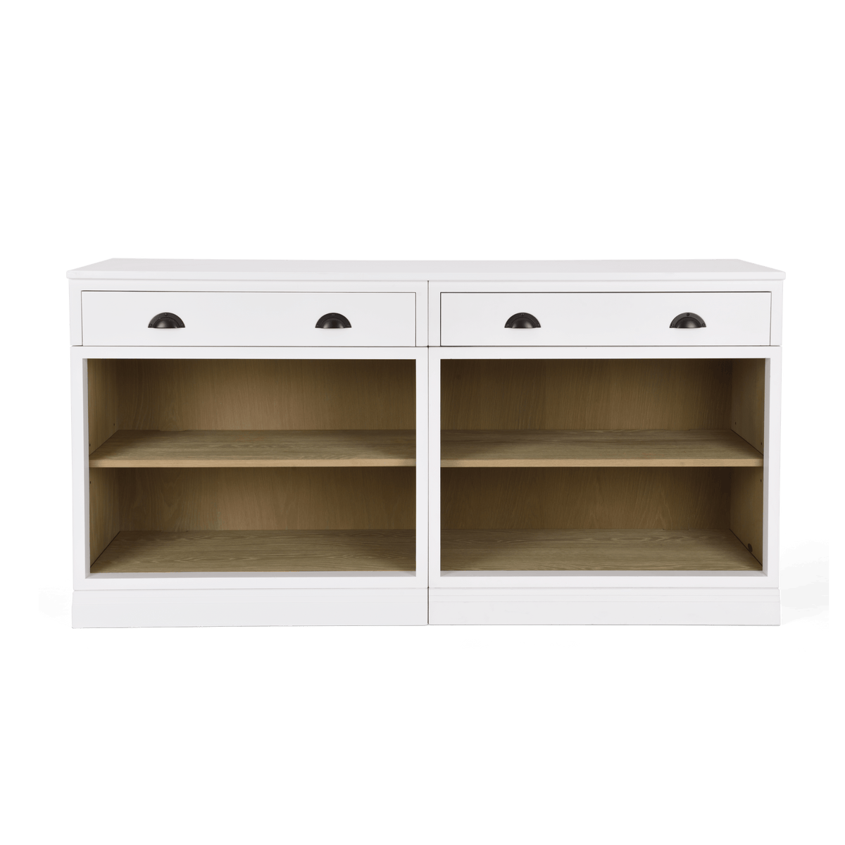 Chawton Double Storage Cabinet Shelves Painted