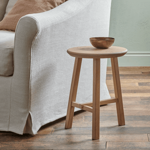 Northwich Round Stool, Natural Oak