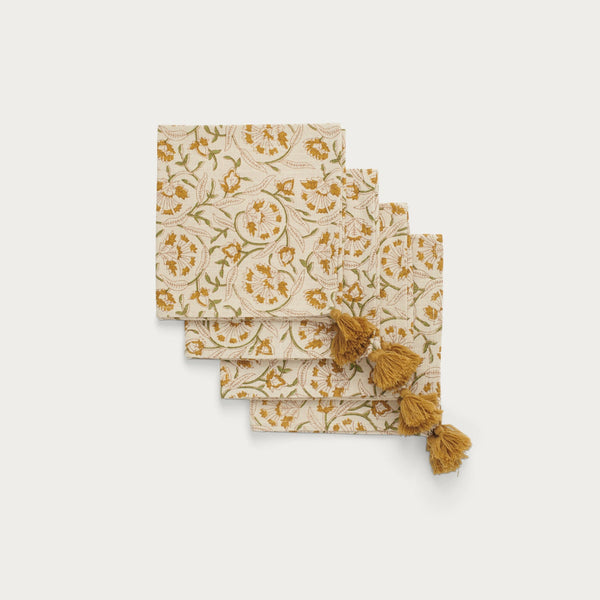 Neptune Table Linen & Accessories Fife Cotton Linen Napkins, Set of 4