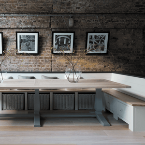 Neptune Tables 10 seater Harrogate Rectangular Dining Table, Fog