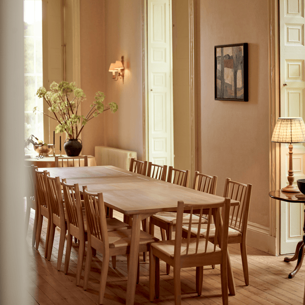 Stuart extendable solid online wood dining table