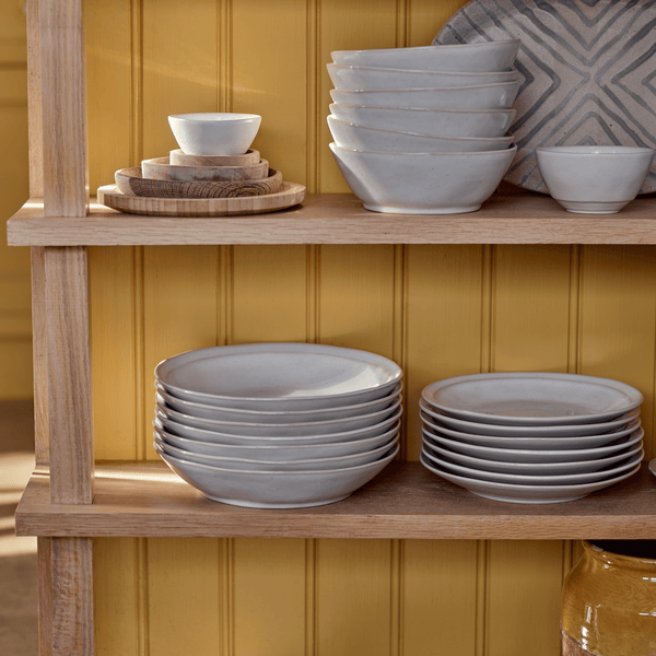 Neptune Tabletop Reactive white Clovelly Dinner Plate, Set of 6