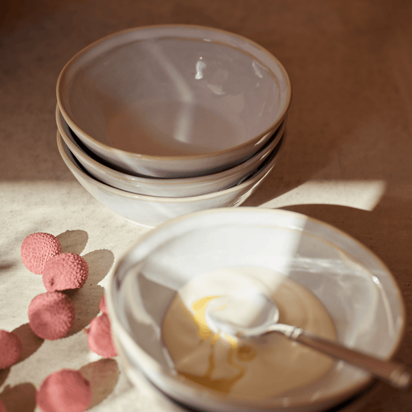 Neptune Tabletop Reactive white Clovelly Cereal Bowl, Set of 6