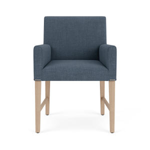 Shoreditch Carver Chair, Chloe Denim with Vintage Oak Legs