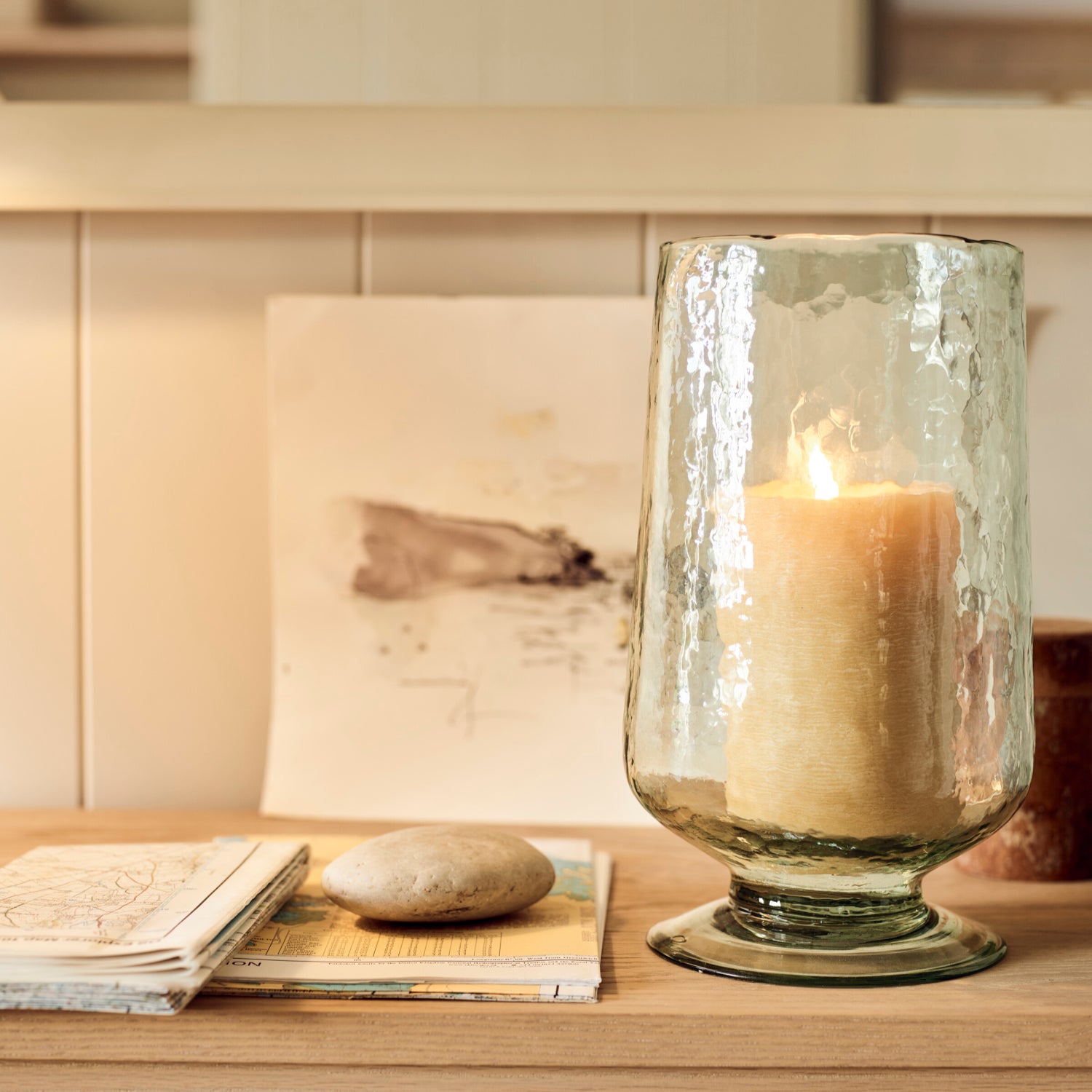 Neptune Vases Large Raynes Green Glass Hurricane