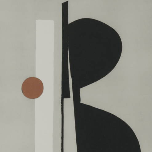 Neptune Wall Art Abstract Scene, Burnham Red