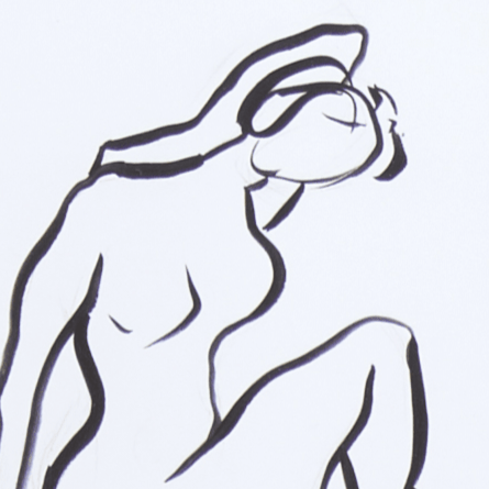 Neptune Wall Art Sketch Seated