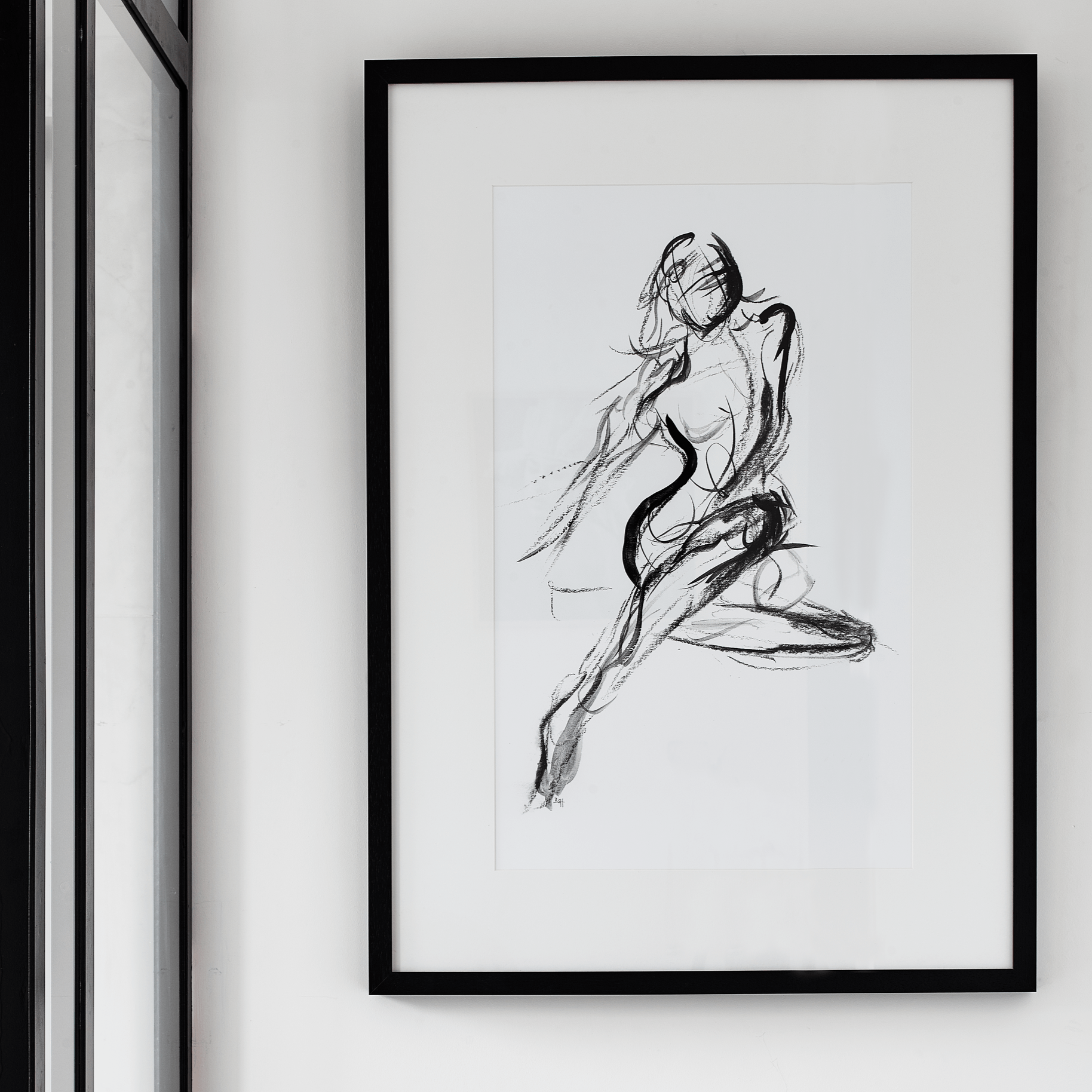 Neptune Wall Art Sketch Seated, V