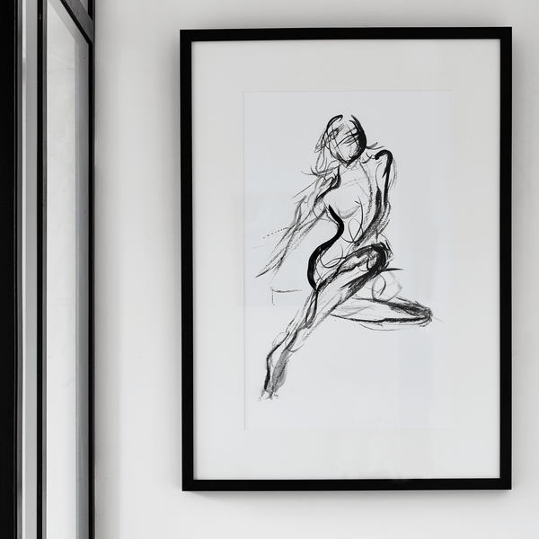 Neptune Wall Art Sketch Seated, V