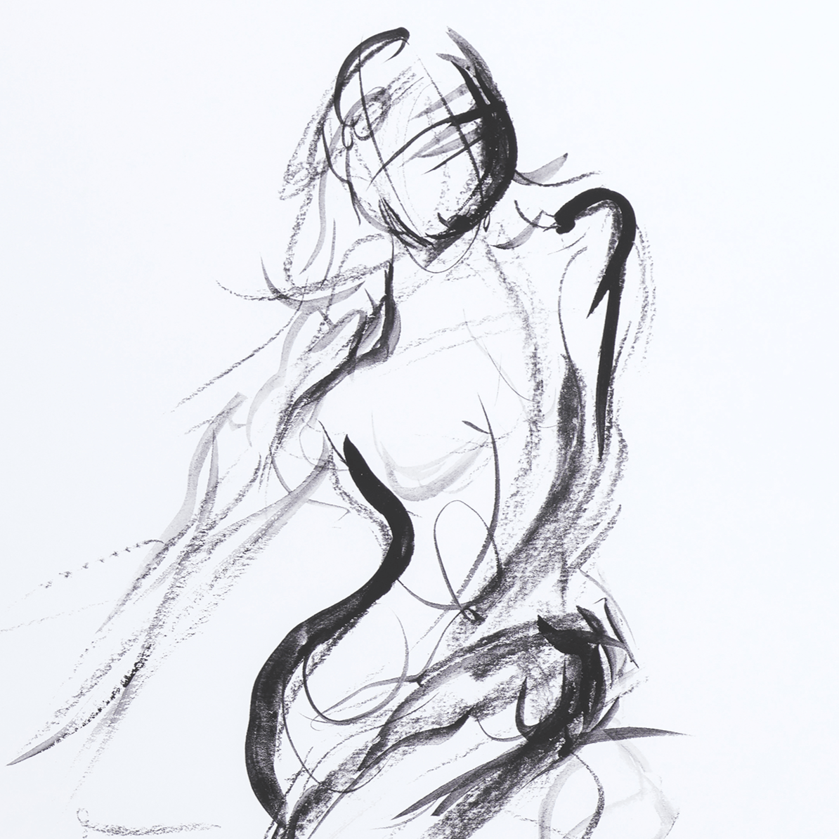 Neptune Wall Art Sketch Seated, V