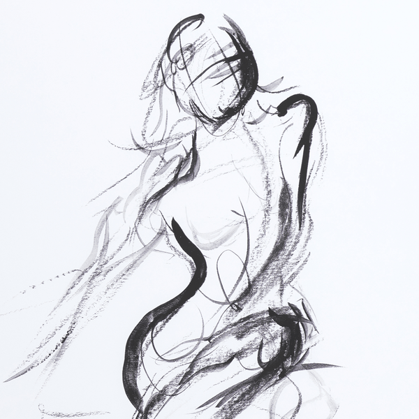 Neptune Wall Art Sketch Seated, V