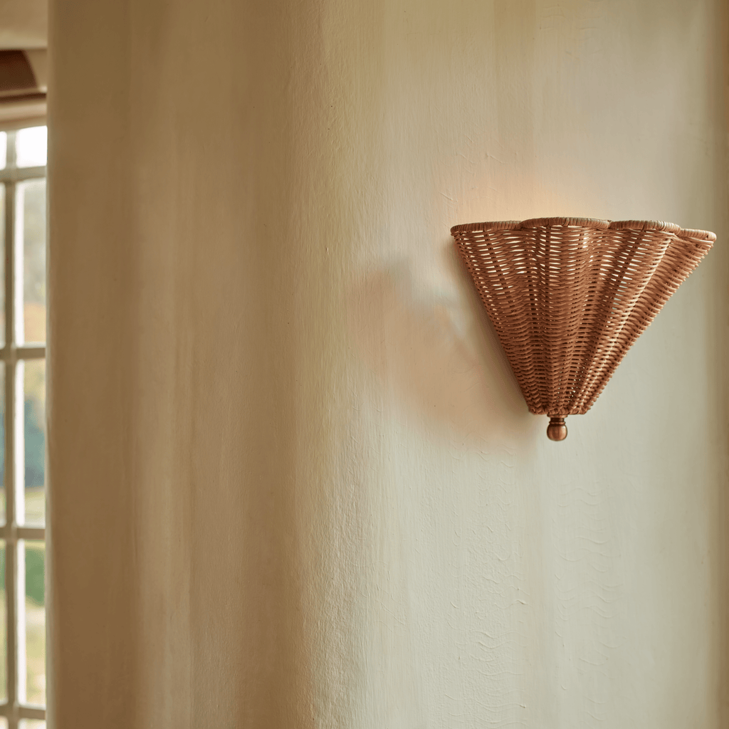Shell Uplighters Athena Rattan Wall Uplighter – Neptune
