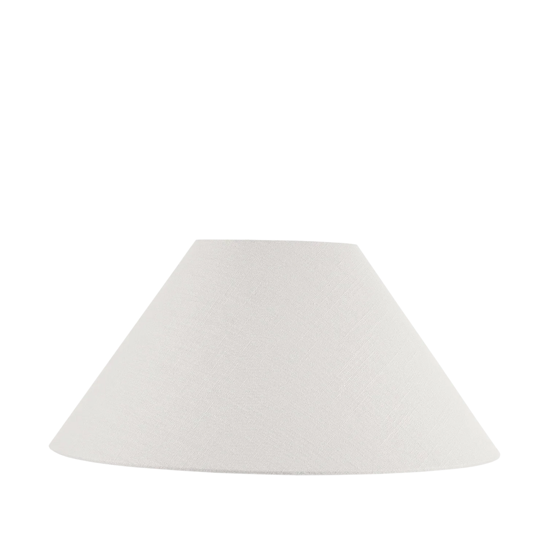 Oliver Linen Cone Lampshade, Warm White – Neptune