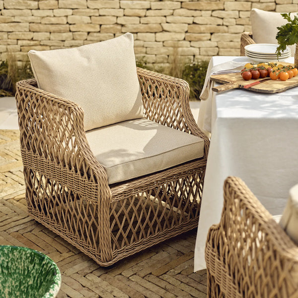 Neptune Seasonal_Garden_Outdoor sofas and relaxed chairs default Pembrey 8 Seater Teak Garden Dining Table Set with Longmeadow Dining Chairs