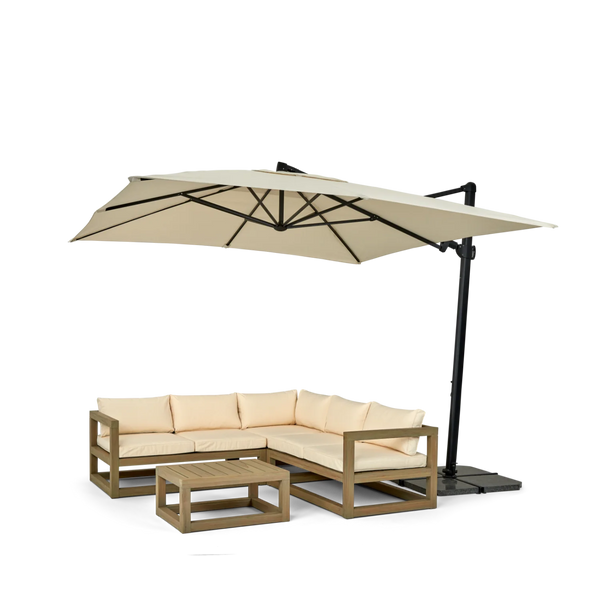Neptune Seasonal_Garden_Outdoor coffee and side table default Pembrey 5 Seater Teak Modular Garden Sofa Set with Coffee Table & Parasol