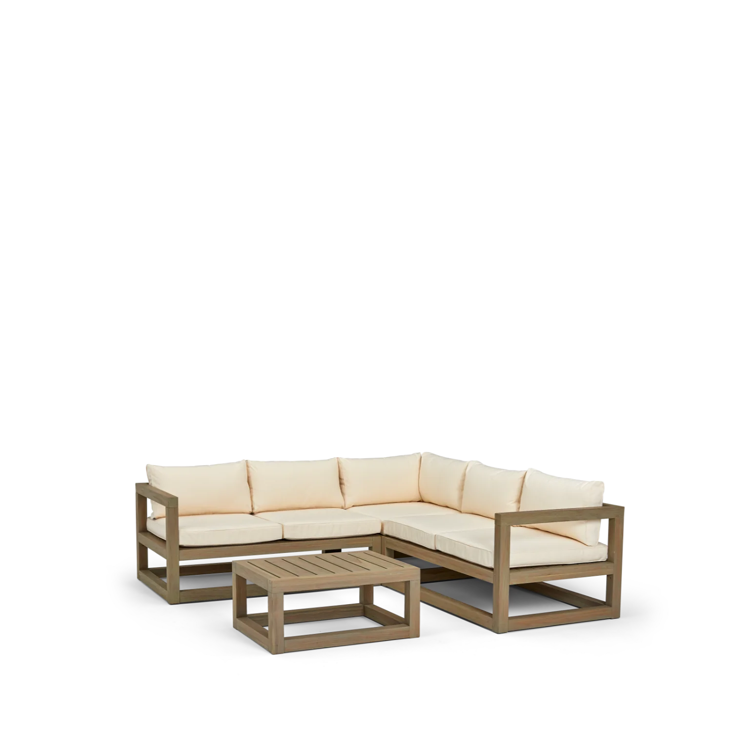 Neptune Seasonal_Garden_Outdoor coffee and side table default Pembrey 5 Seater Teak Modular Garden Sofa Set with Coffee Table
