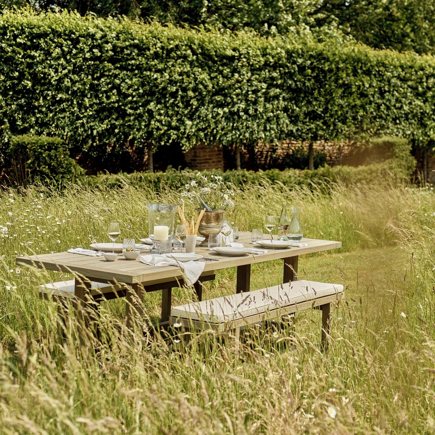 Neptune Seasonal_Garden_Outdoor dining tables default Pembrey 8 Seater Teak Garden Dining Table & Bench Set