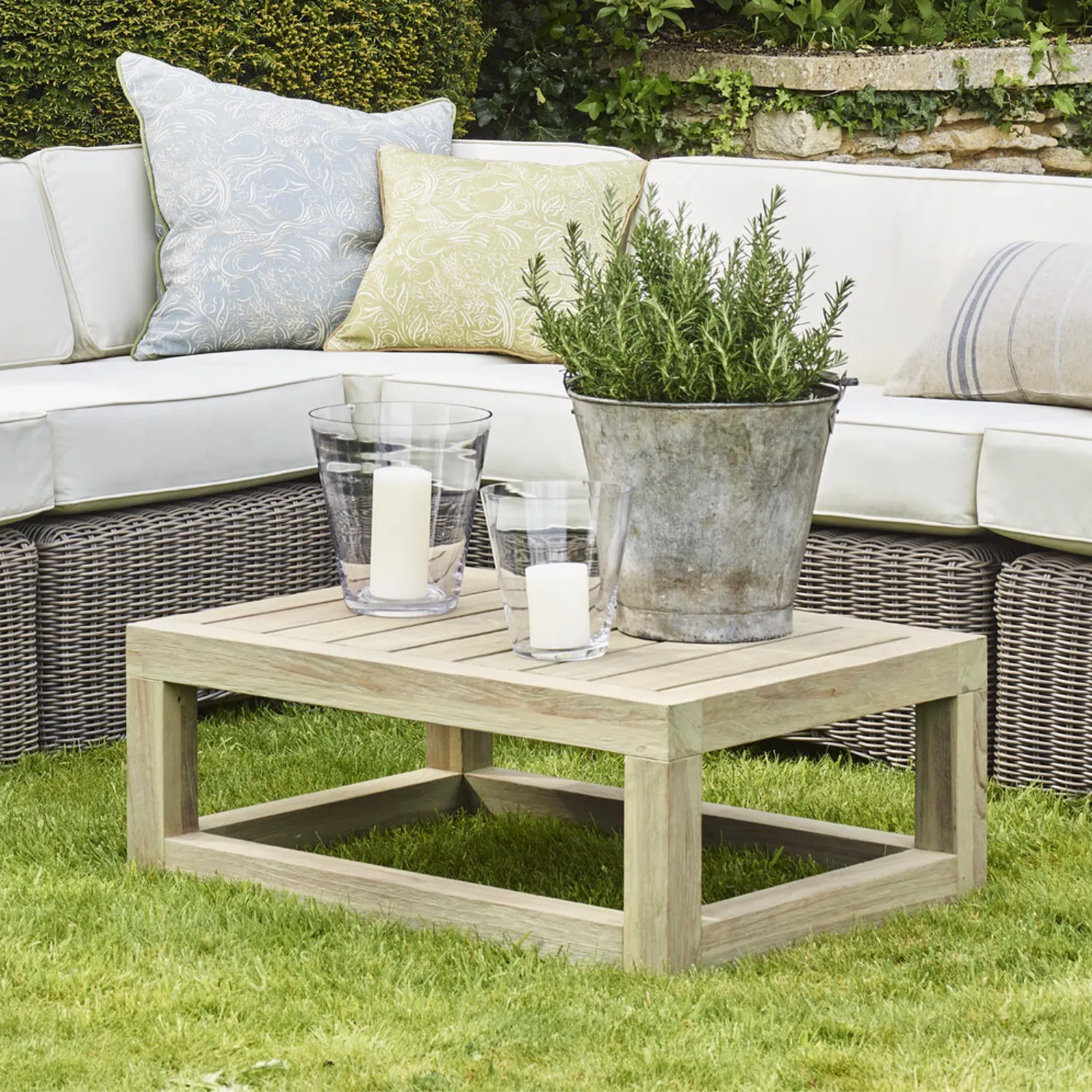 Neptune Seasonal_Garden_Outdoor coffee and side table default Pembrey Teak Garden Coffee Table