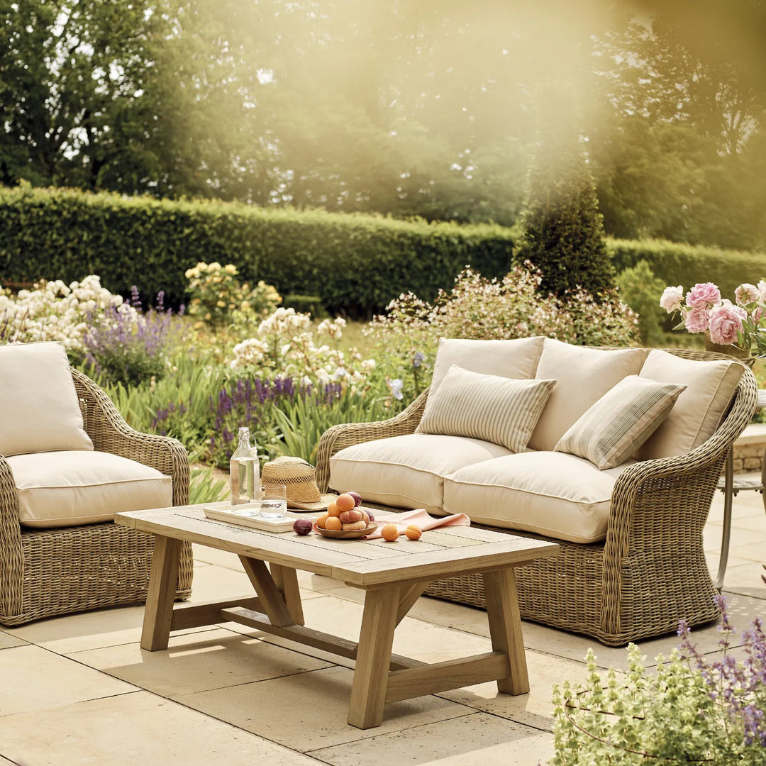 Purbeck 2 Seater Wicker Garden Sofa – Neptune