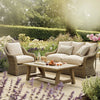 Neptune Seasonal_Garden_Outdoor sofas and relaxed chairs default Purbeck 2 Seater Teak Garden Sofa & Armchair Set with Coffee Table