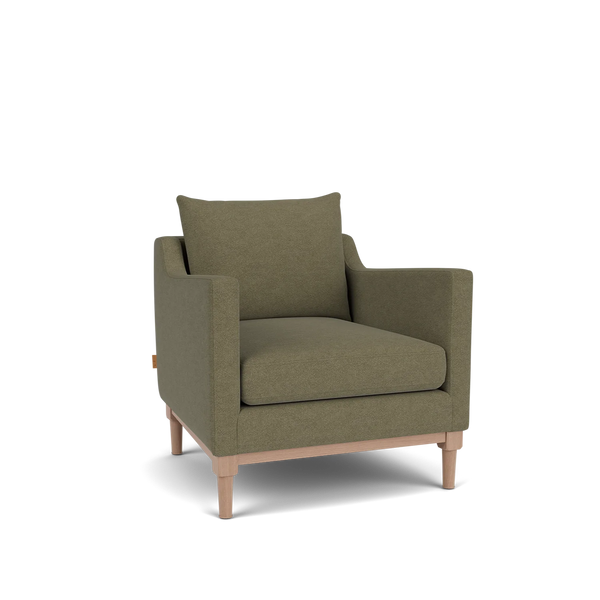 Neptune Armchairs default Renewed Eliza Armchair - Sig Lin Moss  - Natural Oak Legs