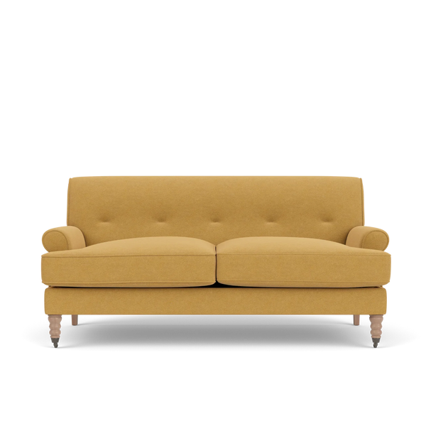 Renewed George 2 Seater Sofa - Signature Linen Saffron - IN Legs