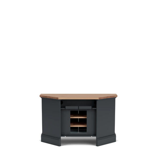 Renewed Henley 4ft Oak Corner TV Cabinet, Smoke