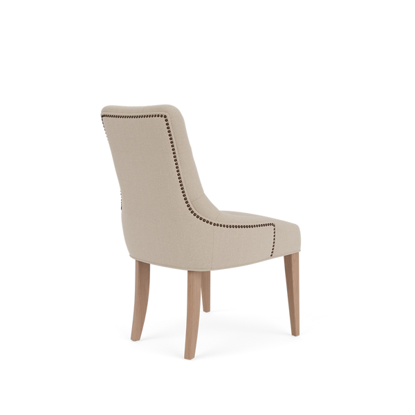 Neptune Furniture_Upholstery_Upholstered dining & bar stools default Renewed Henley Dining Chair - Heavyweight Linen Millet - Pale Oak