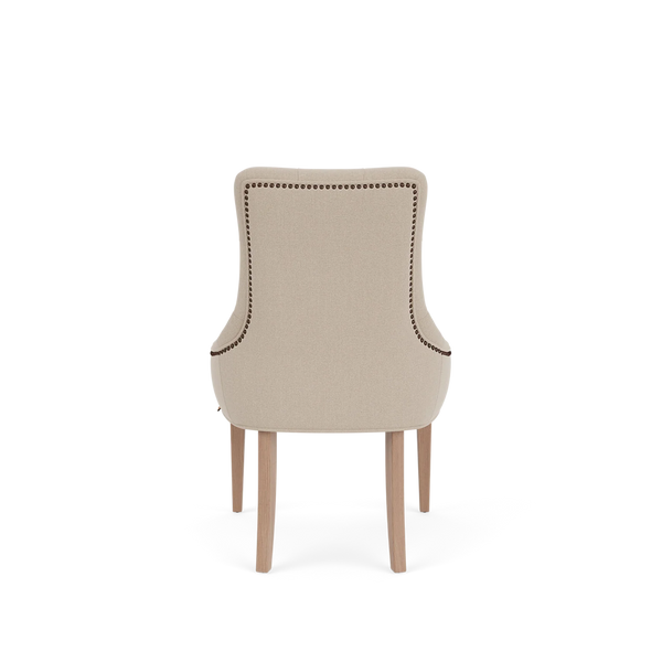 Neptune Furniture_Upholstery_Upholstered dining & bar stools default Renewed Henley Dining Chair - Heavyweight Linen Millet - Pale Oak