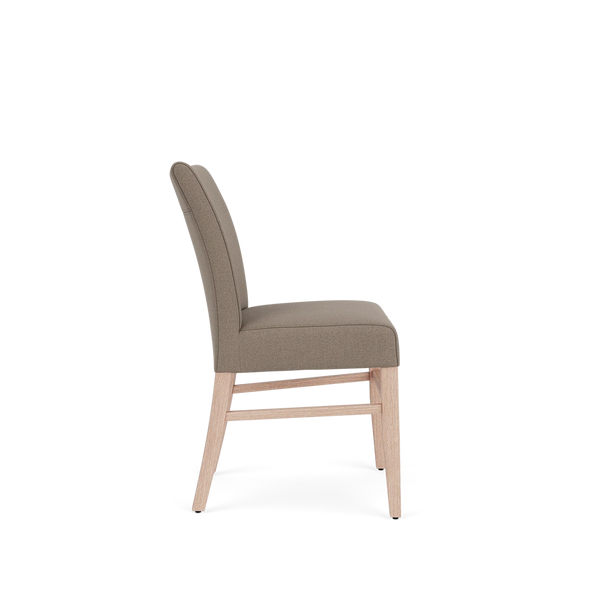 Neptune Furniture_Upholstery_Upholstered dining & bar stools default Renewed Miller Chair, Heavyweight Linen Spelt, Pale Oak Legs