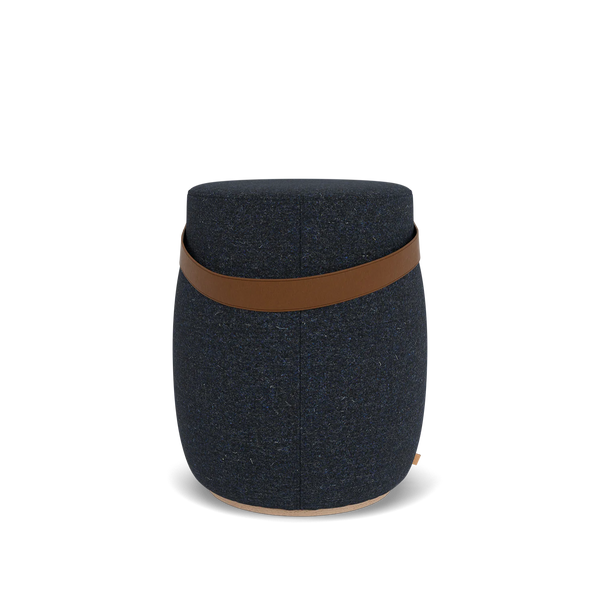 Renewed Milo Stool - HARRIS TWEED Bilberry